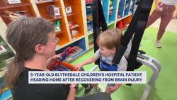 5-year-old boy leaves hospital after 11-month stay and reunites with triplet siblings News Clip
