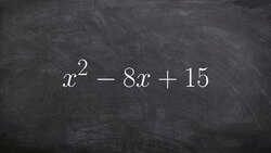 How to factor a trinomial with a negative middle term Instructional Video