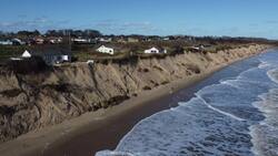 Beaches in Norfolk have been closed off with risk for the homes News Clip
