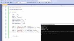 C++ Developer - Arithmetic Operators Instructional Video
