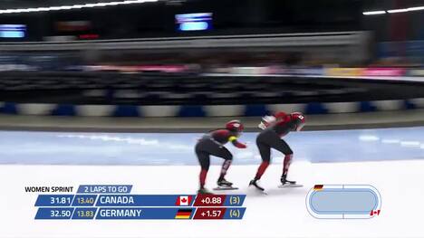 Canadian women skate to a team sprint silver medal in Poland