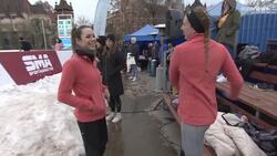 Hungary trades sand for snow at its winter volleyball championship News Clip