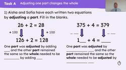 Explain how adjusting one part affects the sum Instructional Video