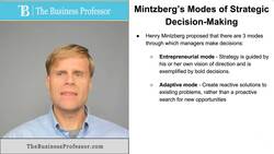 Mintzberg's Modes of Strategic Decisionmaking Instructional Video