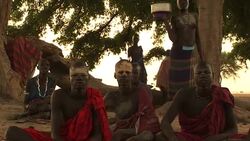 A cattle camp in South Sudan Stock Footage