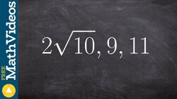 Determine if the sides of a triangle produce a right triangle ex 1 Instructional Video