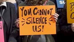 “Say No to Kavanaugh” – Protesters demand congress vote No to Kavanaugh - NYC Stock Footage