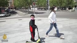 Spanish children allowed outside for first time in six weeks News Clip
