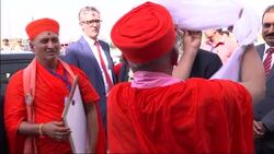 INDIA: British Prime Minister Boris Johnson begins his two-day visit to India. News Clip