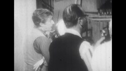 Scene from The Hero Being Filmed at the Hollywood Sound Stages Stock Footage