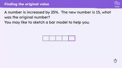 Finding the original amount after an increase Instructional Video