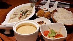 Motion of appetizers and vegetable on table inside Chinese restaurant Stock Footage