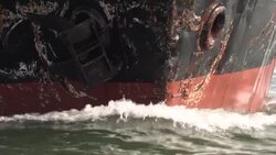 CLEAN : Ships travel through the Suez Canal after reopening to traffic News Clip