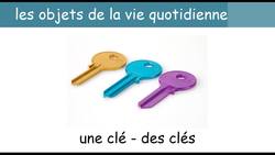 Daily life objects in French - French vocabulary 19 Instructional Video