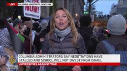 Students continue protest at Columbia University despite expulsion threats News Clip