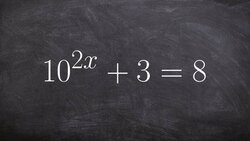 Learn how to solve an equation by taking the log on both sides Instructional Video