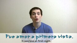 How to say "it was love at first sight" in Spanish (Día 40) Instructional Video