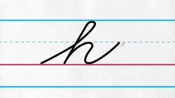 Lowercase Cursive Letter h Instructional Video