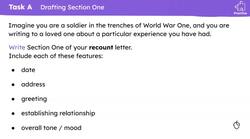 Writing a letter as a soldier in the trenches of World War One Instructional Video