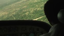 Flying Kenya to Juba, South Sudan Stock Footage