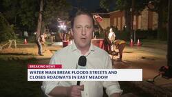 East Meadow water main break damages Prospect Avenue; leaves homes without running water Instructional Video