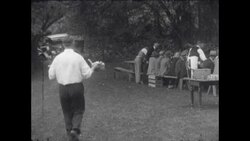 Mining executives gather outdoors in upstate New York Stock Footage