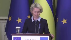 CLEAN : 'Ukraine belongs to the European family' Ursula von der Leyen tells Zelenksy in Kyiv News Clip