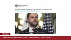 The Pope’s past posts reveal sharp Trump criticism News Clip