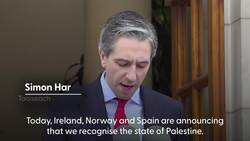 Taoiseach announces Ireland, Norway and Spain recognise the state of Palestine News Clip