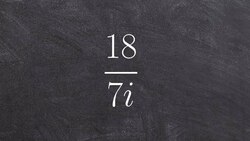 Algebra 2 Math tutorial for dividing complex numbers by mulitplying by i on numerator & denominator Instructional Video