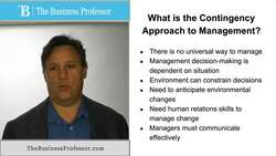 Contingency Approach to Management Instructional Video