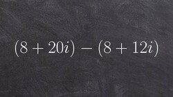 Tutorial - Combining complex numbers ex 8, (8 + 20i) - (8 + 12i) Instructional Video