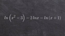 Simplifying a logarithmic expression to one single logarithm Instructional Video