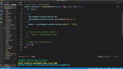 Node.js API Masterclass with Express and MongoDB - Auth Protect Middleware Instructional Video