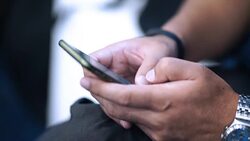 Young Businessman Using Smartphone Stock Footage