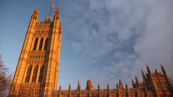 Sunrise over Westminster landmarks News Clip