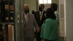 Prince Charles at the Barbados national archives tour News Clip