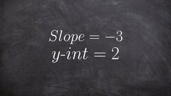 Writing the equation of a line in slope intercept form Instructional Video
