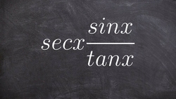 Simplifying basic trig identities - Math homework answers sec(x) (sin(x)/tan(x)) Instructional Video