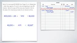 Notes Payable Example: Journalizing and Accounting for Interest Instructional Video