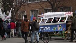 Quebecers take to the streets to call out lack of public transit funding in latest budget News Clip