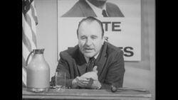 1960s: Supporters and volunteers in audience clap enthusiastically Stock Footage