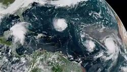 Atlantic Ocean Satellite Time Lapse Stock Footage