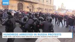 Hundreds Arrested in Russia over Navalny Protests News Clip
