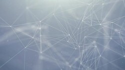 Abstract Futuristic Geometric Plexus Digital network of blue dot and white lines, dots, Triangles and node. Computer Network Data, Big Data, Connection Technology Seamless Loop Background Stock Footage