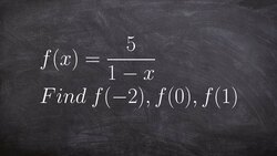 How to evaluate a rational function given three different input values Instructional Video