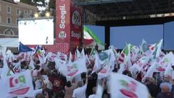 CLEAN : Letta makes last plea to Italians not to vote for the far-right News Clip