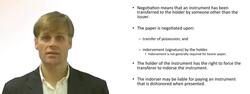 How is a Negotiable Instrument Negotiated Between Holders Instructional Video