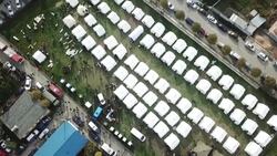 CLEAN : Albania earthquake: aerial images of rubble and a makeshift camp News Clip