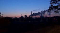 Environmental pollution. Metallurgical plant Stock Footage